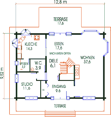 Grundrissplan Erdgeschoss