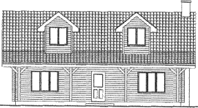 Frontansicht mit Veranda